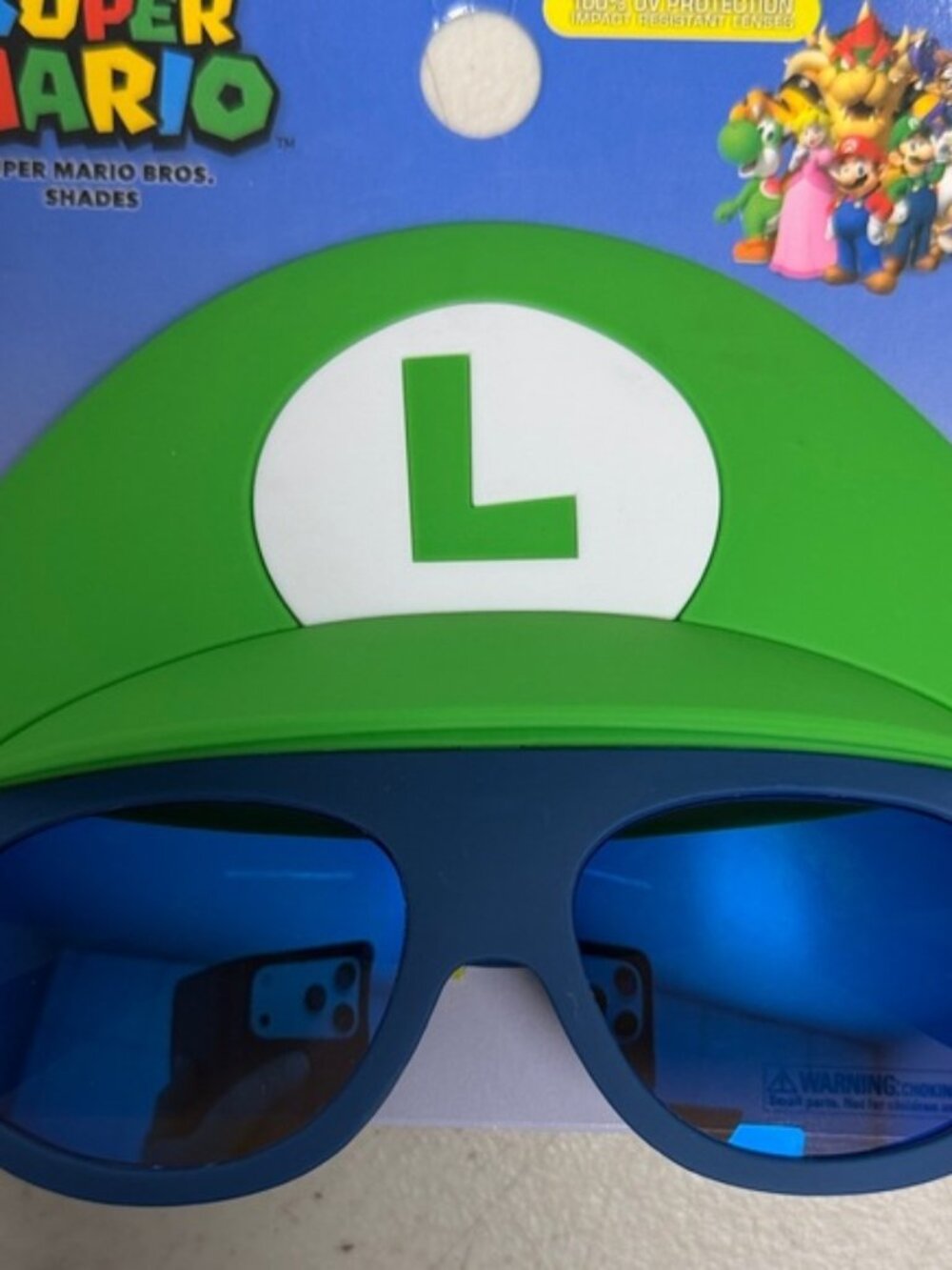 Súper Mario Bros Luigi Shades Nintendo Kids Blue Sunglasses